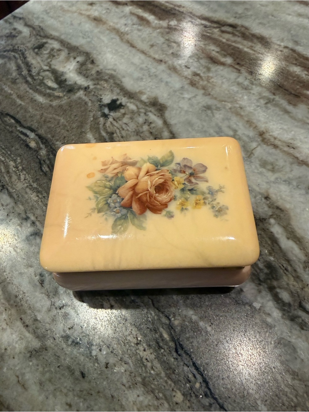 Alabaster trinket box.